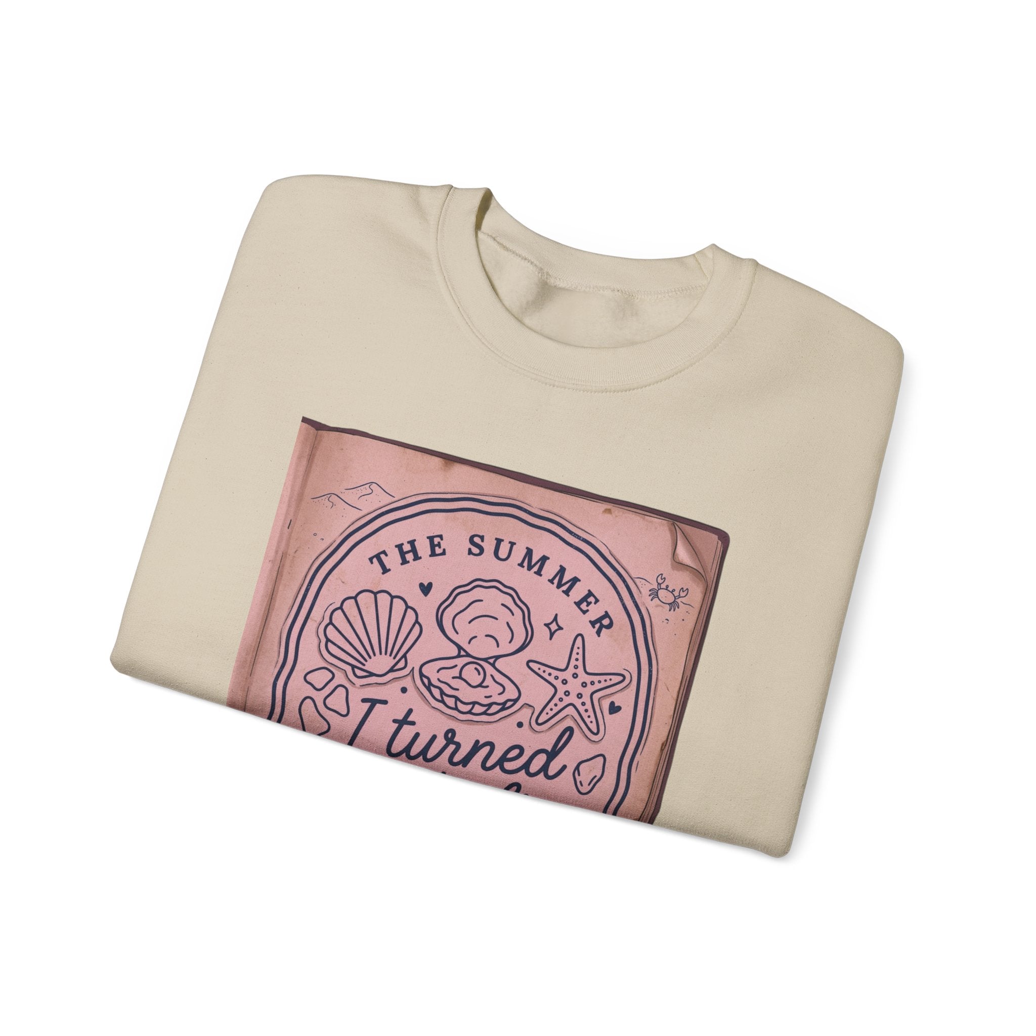The Summer I Turned Twenty Five Sweatshirt | beachy seashells, pastel nostalgia