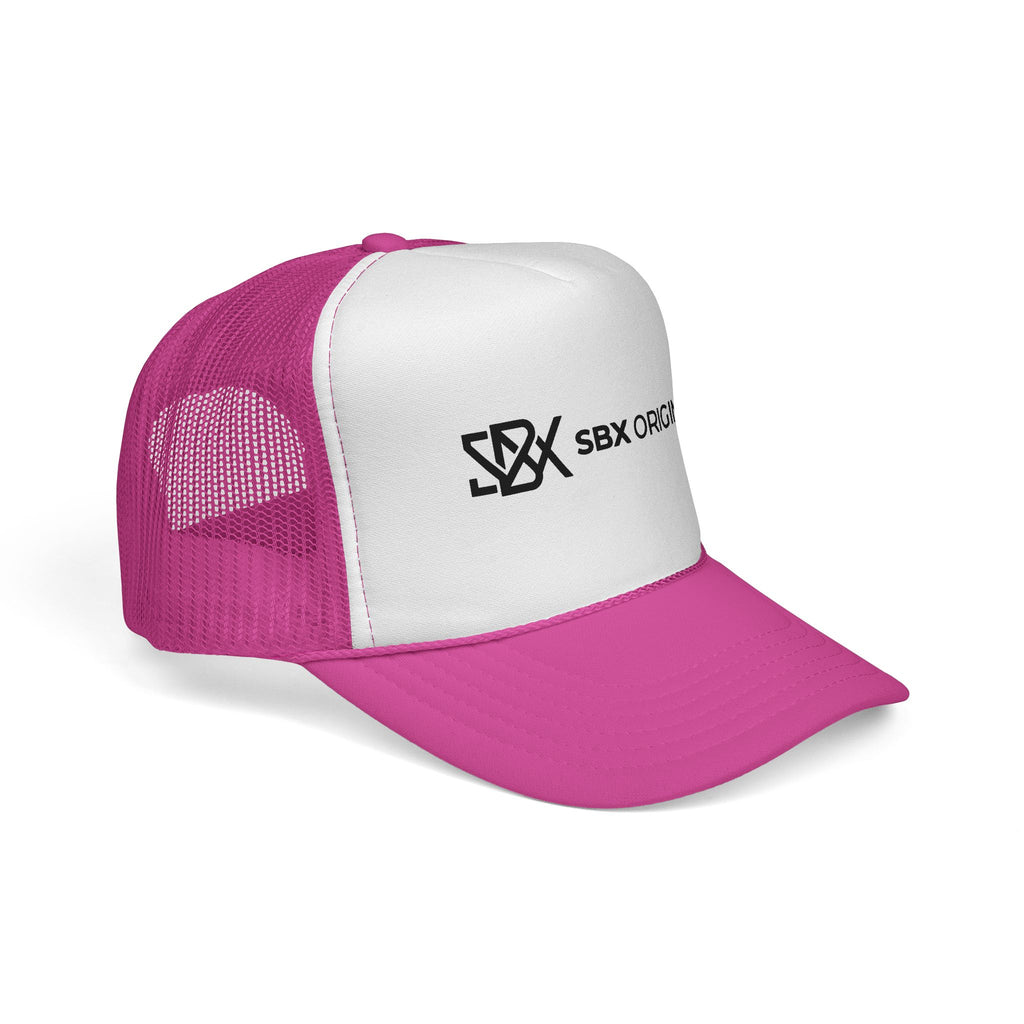 SBX Originals Trucker Cap — Black & White Logo Mesh Hat
