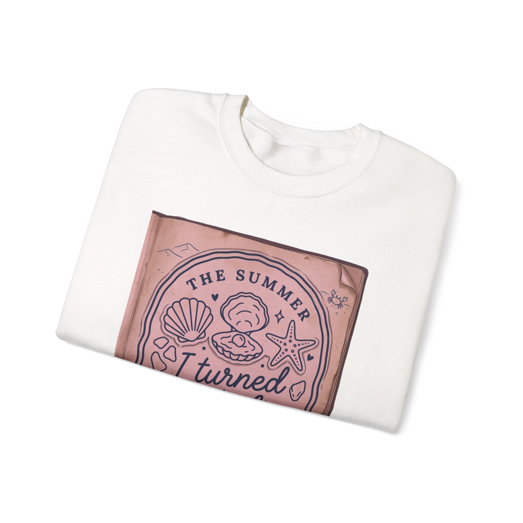 The Summer I Turned Twenty Five Sweatshirt | beachy seashells, pastel nostalgia