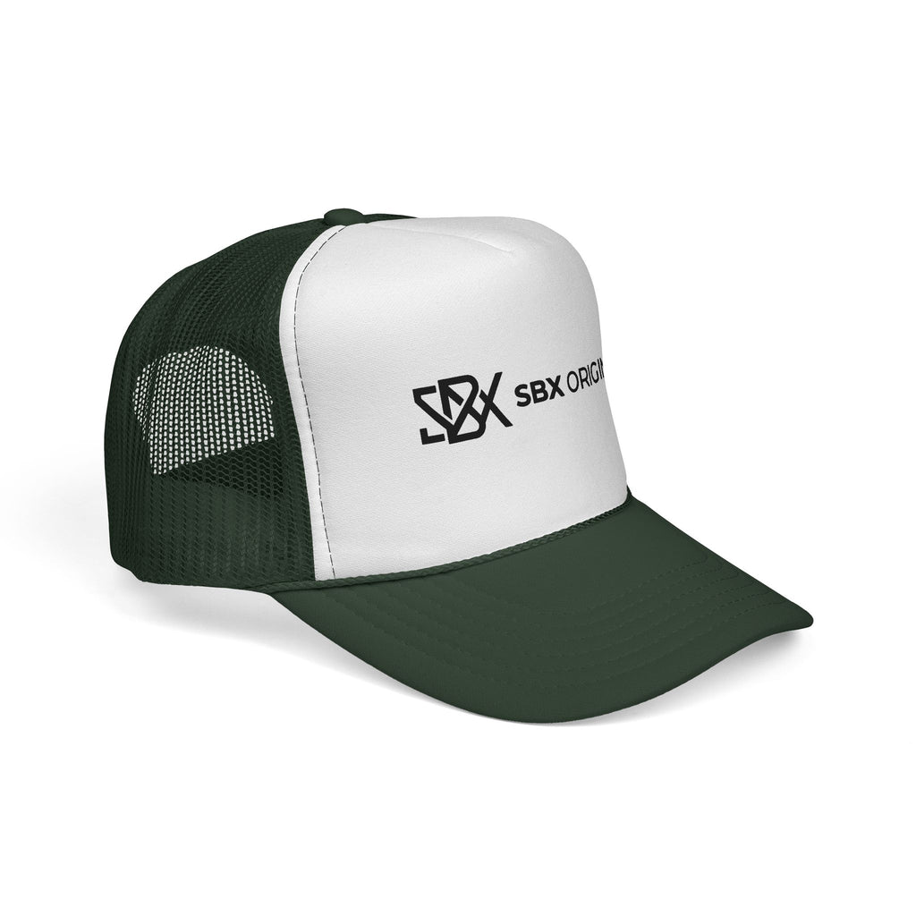 SBX Originals Trucker Cap — Black & White Logo Mesh Hat