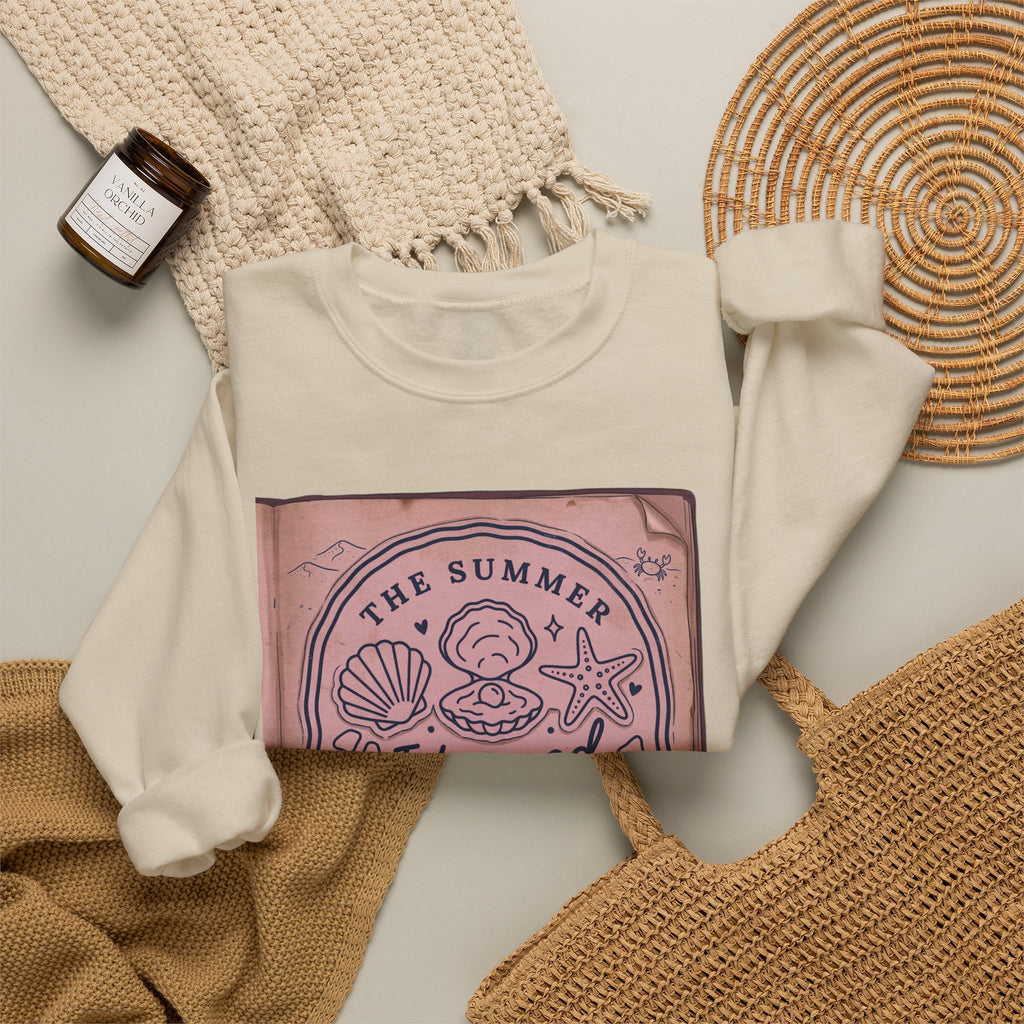 The Summer I Turned Twenty Five Sweatshirt | beachy seashells, pastel nostalgia