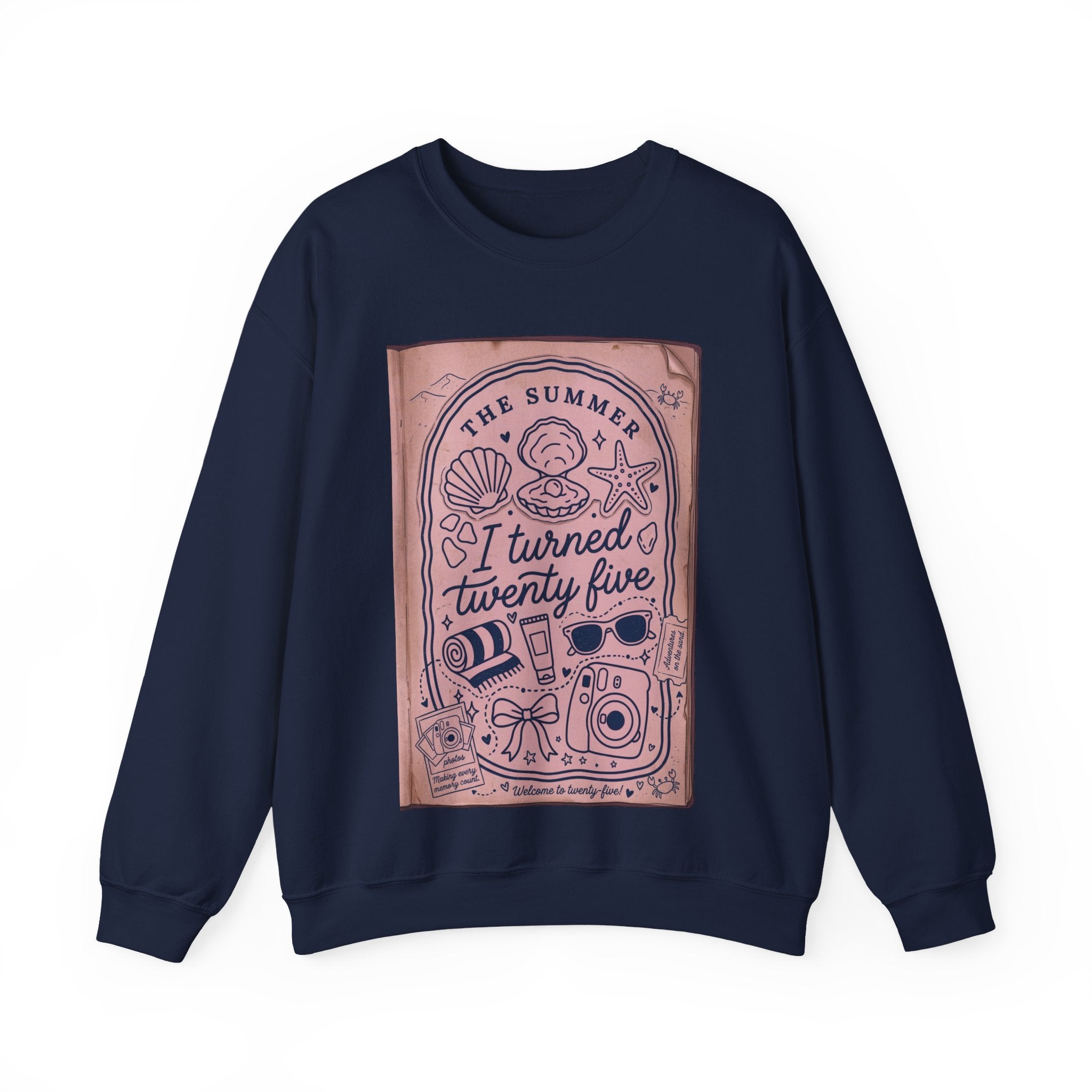 The Summer I Turned Twenty Five Sweatshirt | beachy seashells, pastel nostalgia