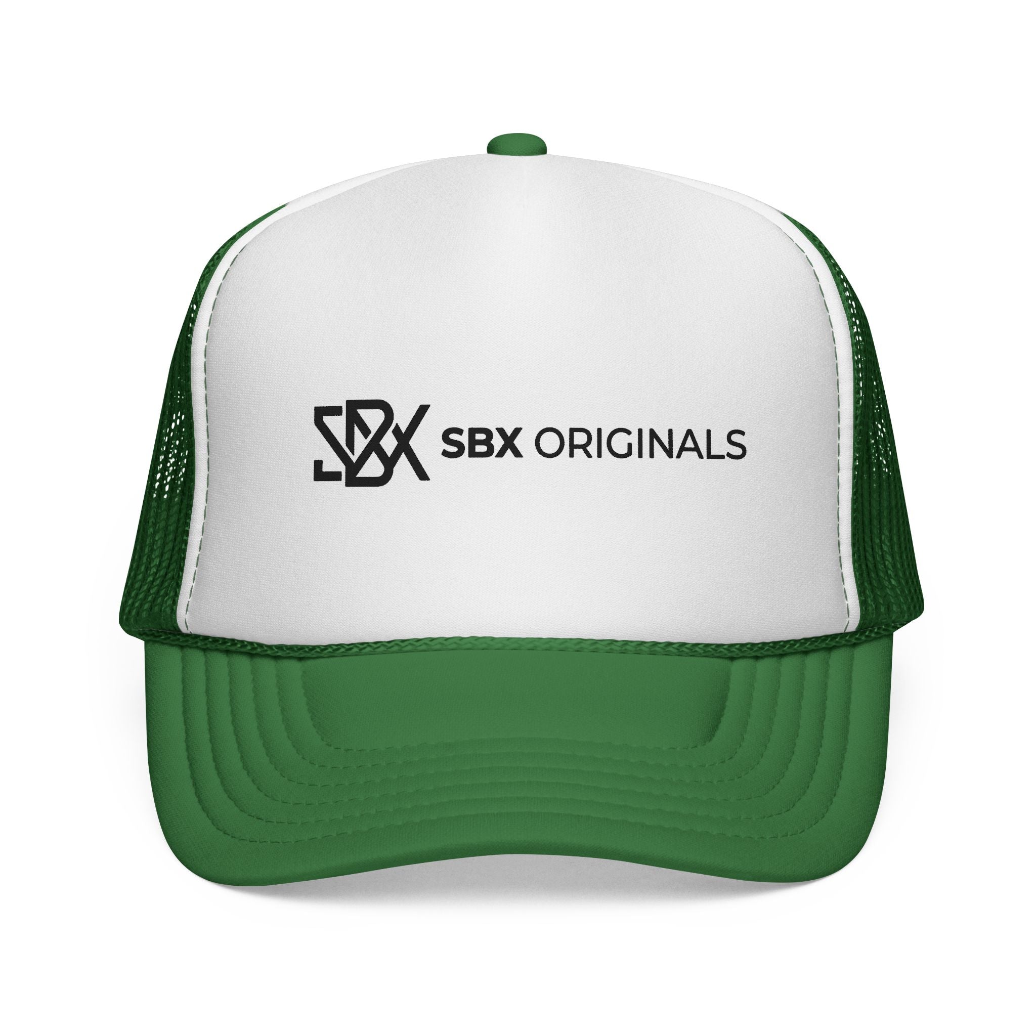 SBX Originals Trucker Cap — Black & White Logo Mesh Hat
