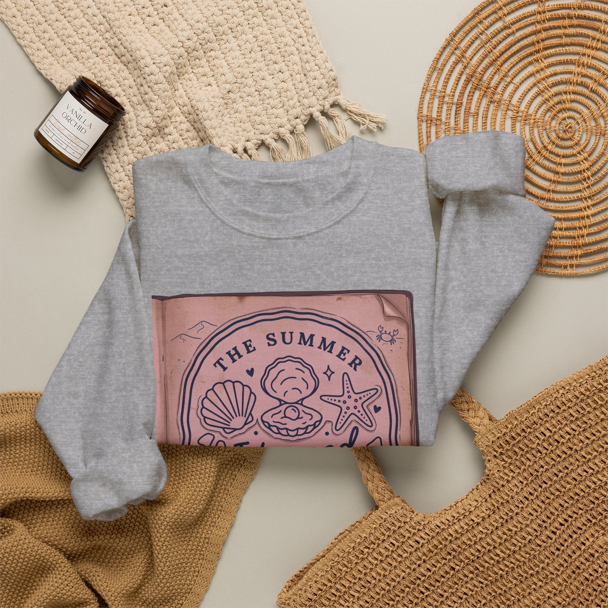 The Summer I Turned Twenty Five Sweatshirt | beachy seashells, pastel nostalgia
