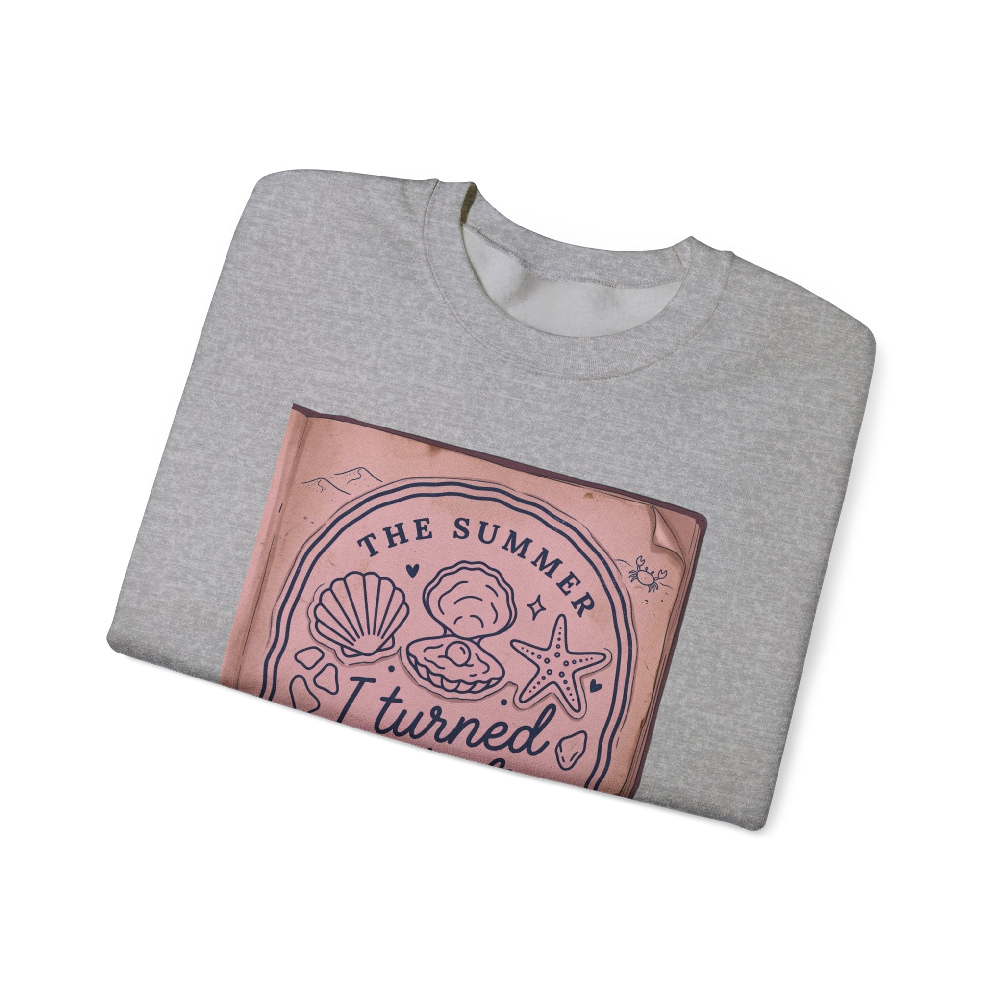 The Summer I Turned Twenty Five Sweatshirt | beachy seashells, pastel nostalgia