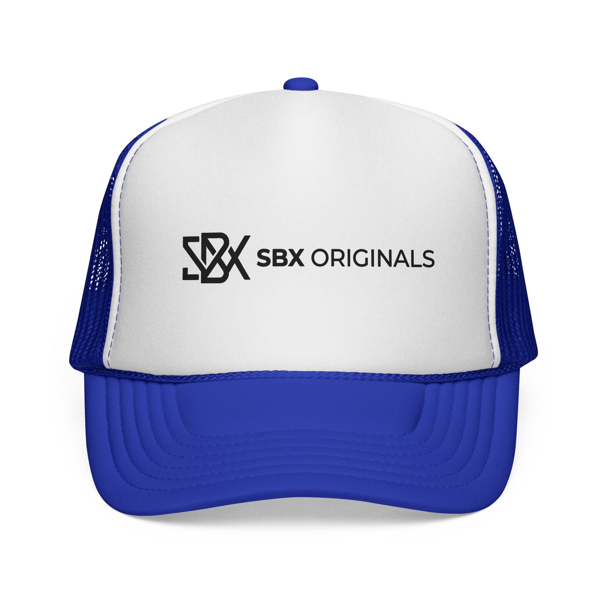 SBX Originals Trucker Cap — Black & White Logo Mesh Hat