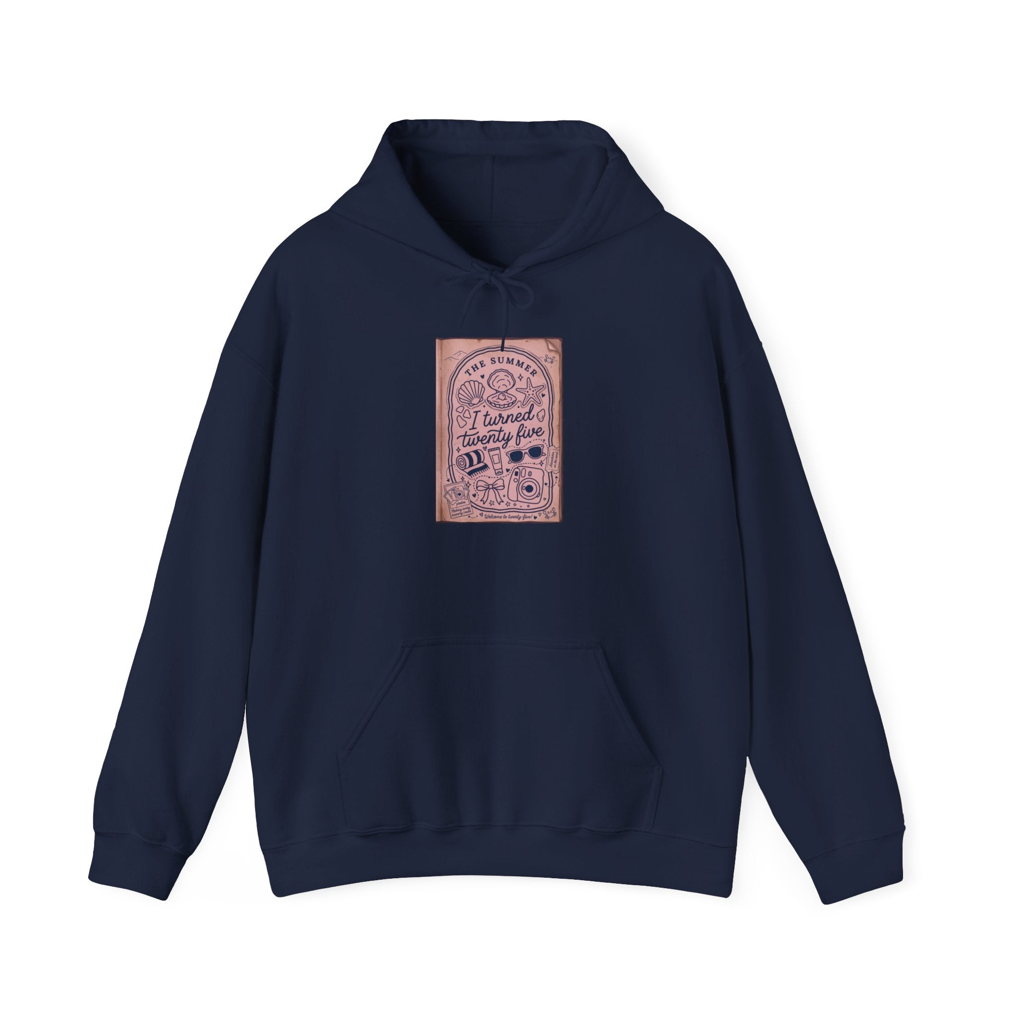 The Summer I Turned 21 Hoodie | beachy typography, seashells, pastel retro