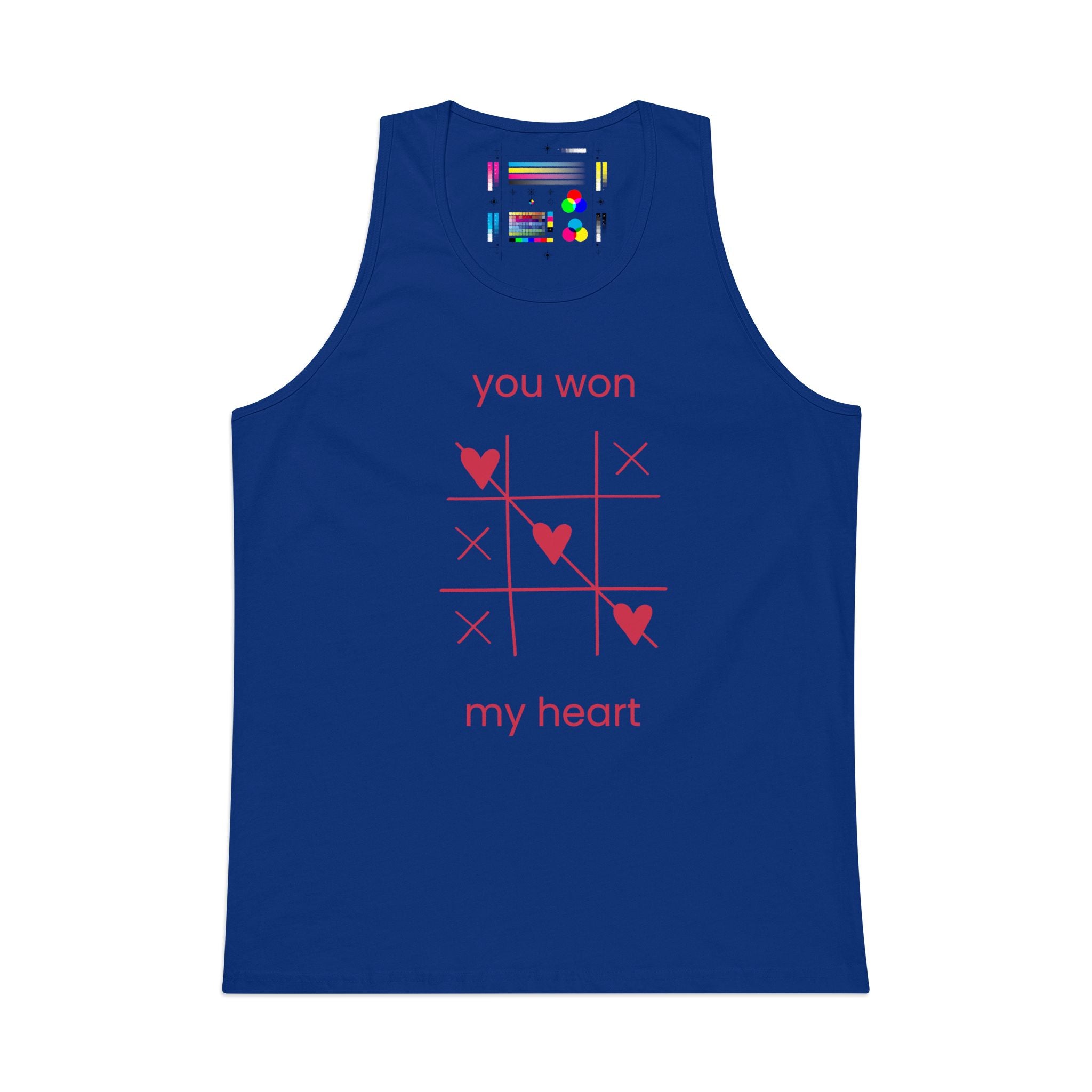 Tank Top — "You Won My Heart" Tic‑Tac‑Toe Valentine Graphic