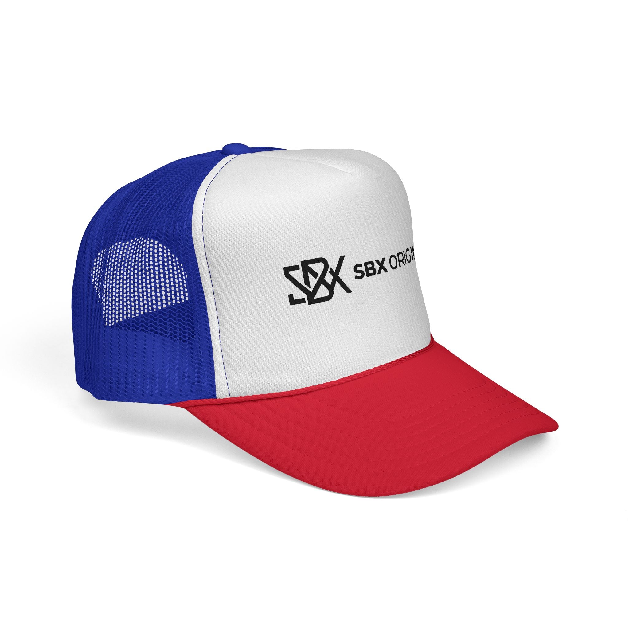 SBX Originals Trucker Cap — Black & White Logo Mesh Hat
