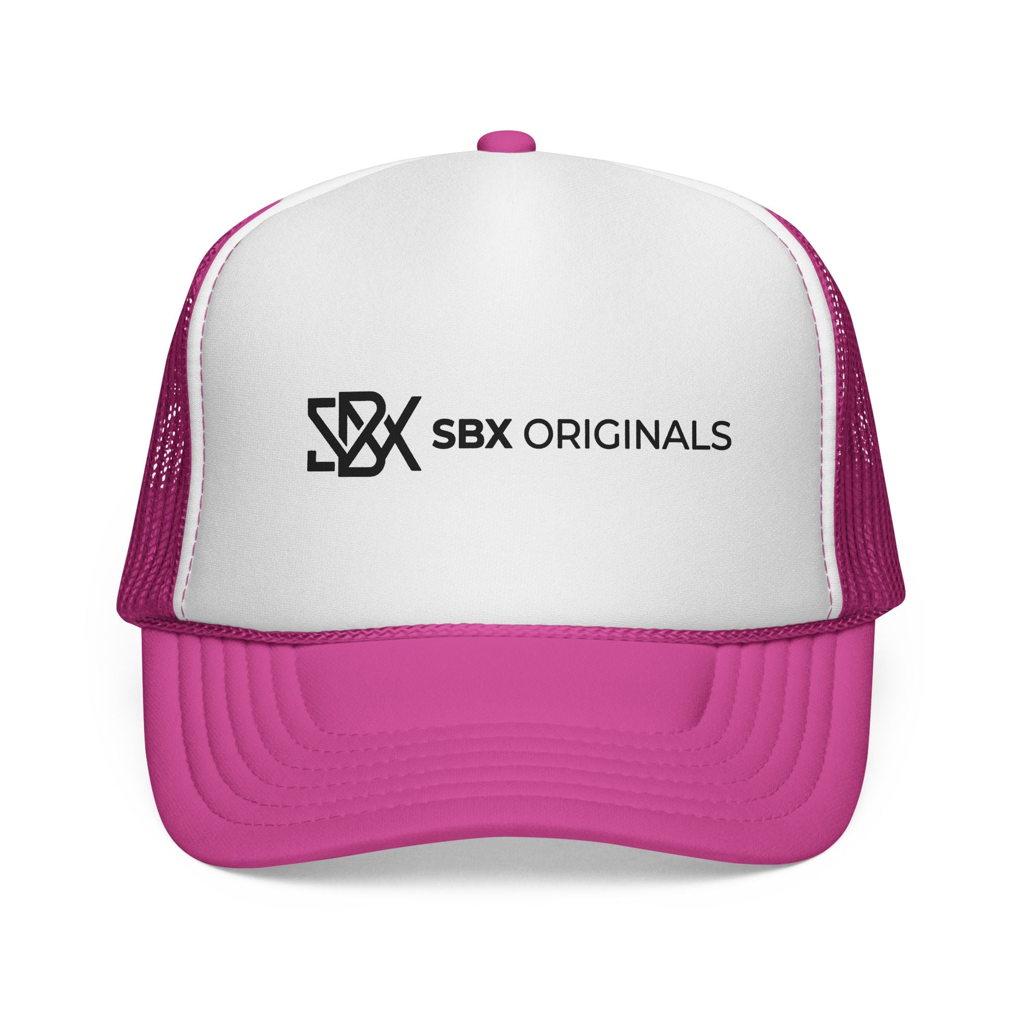 SBX Originals Trucker Cap — Black & White Logo Mesh Hat