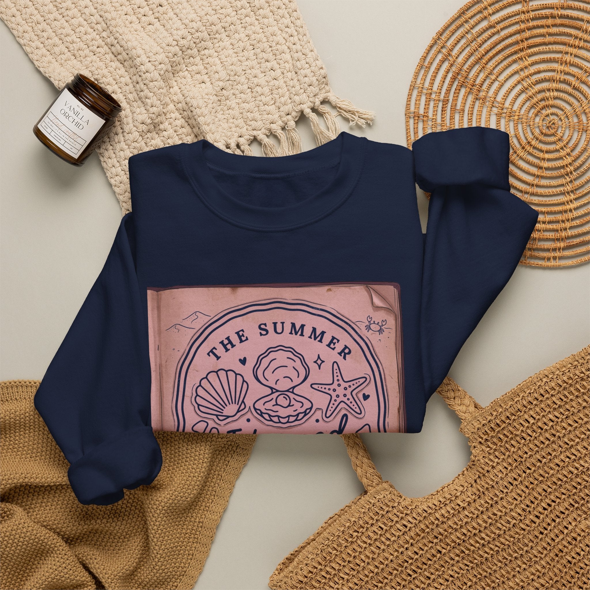 The Summer I Turned Twenty Five Sweatshirt | beachy seashells, pastel nostalgia