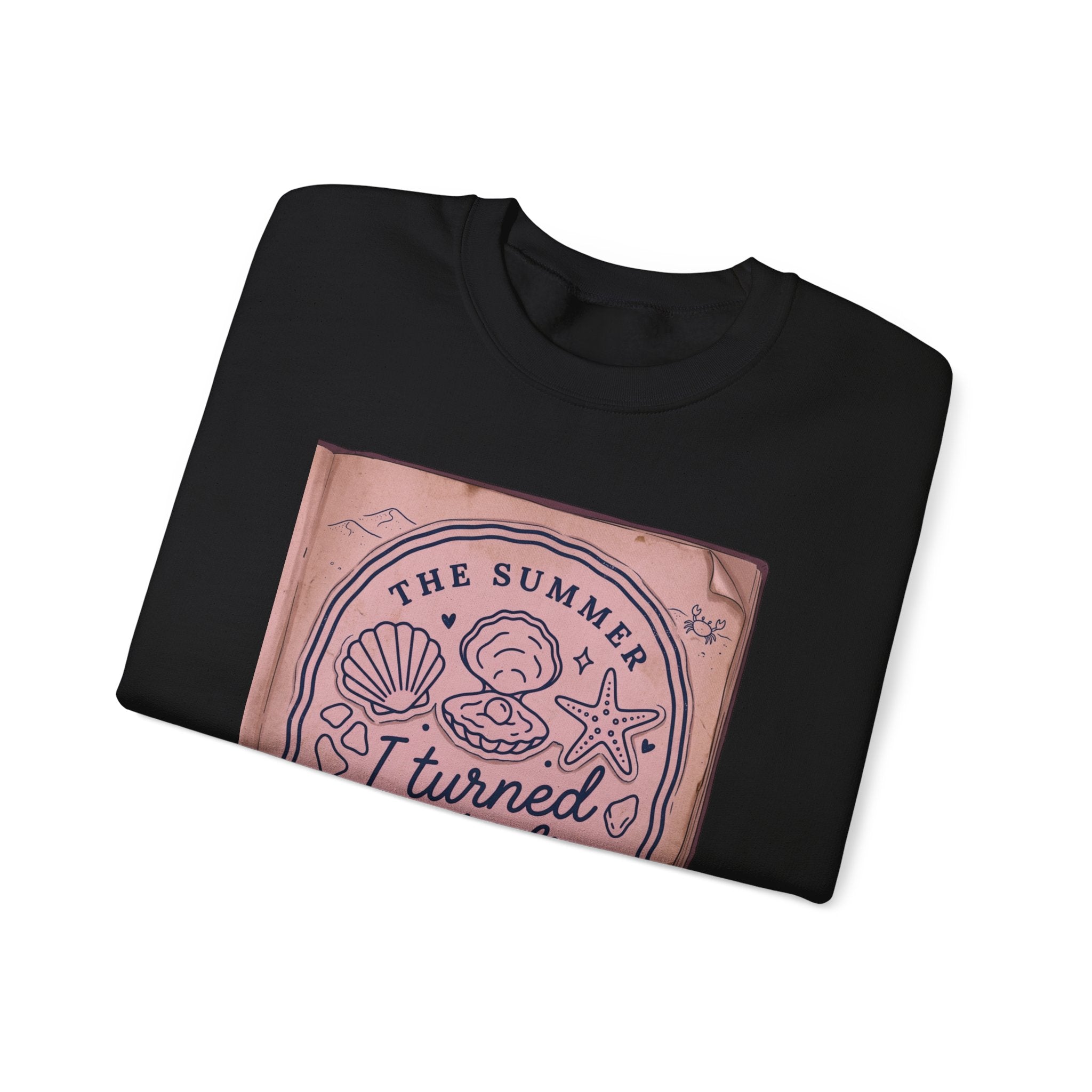 The Summer I Turned Twenty Five Sweatshirt | beachy seashells, pastel nostalgia