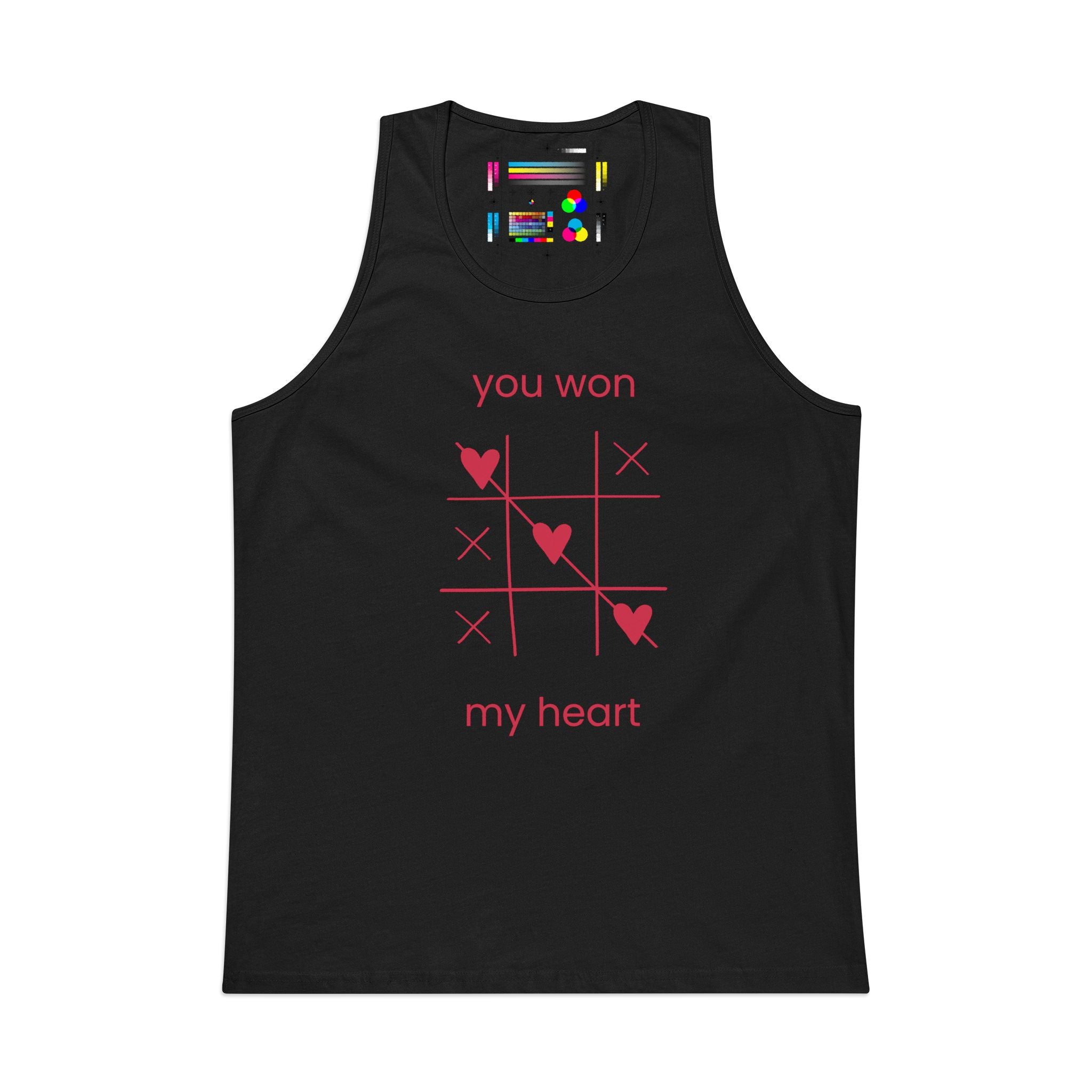 Tank Top — "You Won My Heart" Tic‑Tac‑Toe Valentine Graphic