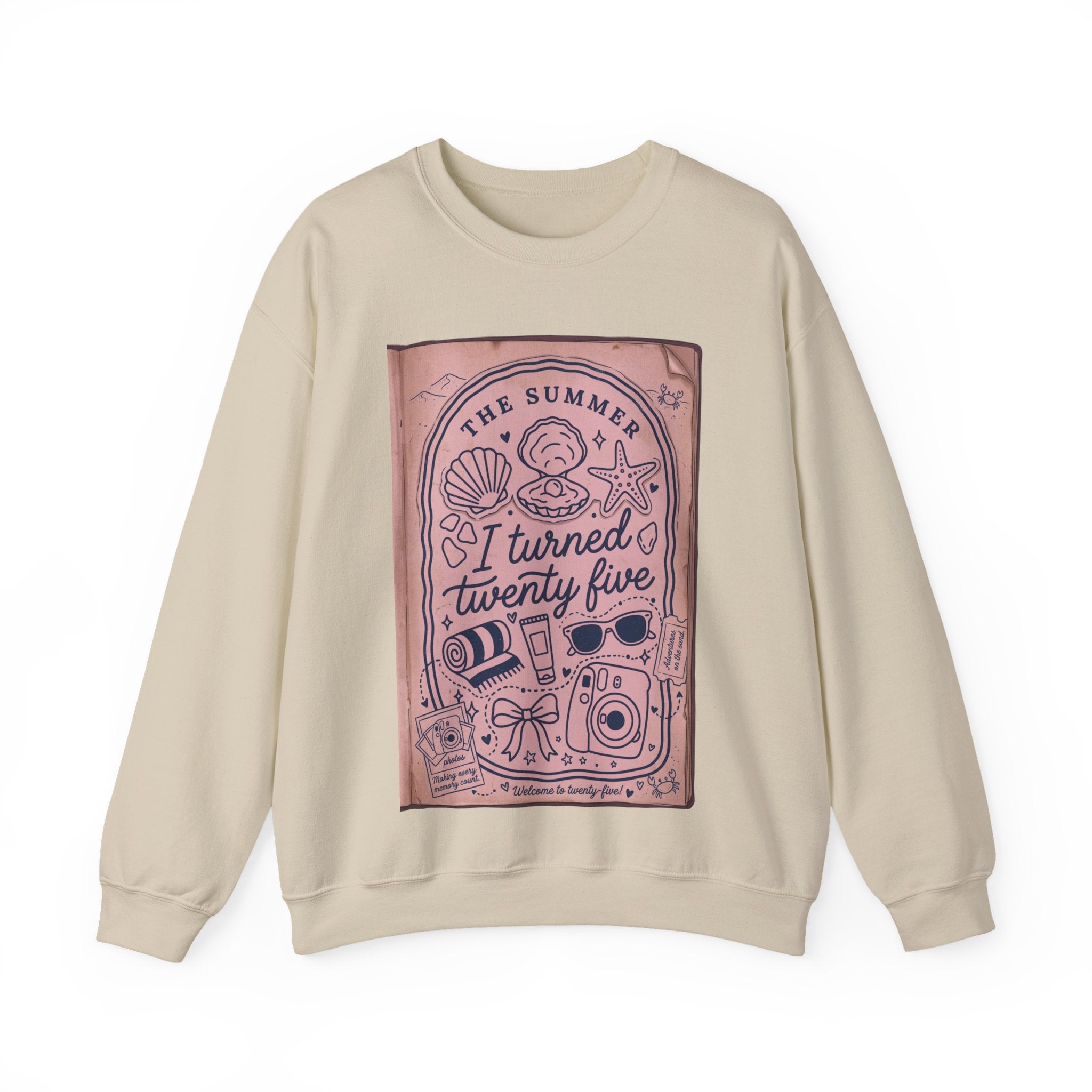 The Summer I Turned Twenty Five Sweatshirt | beachy seashells, pastel nostalgia