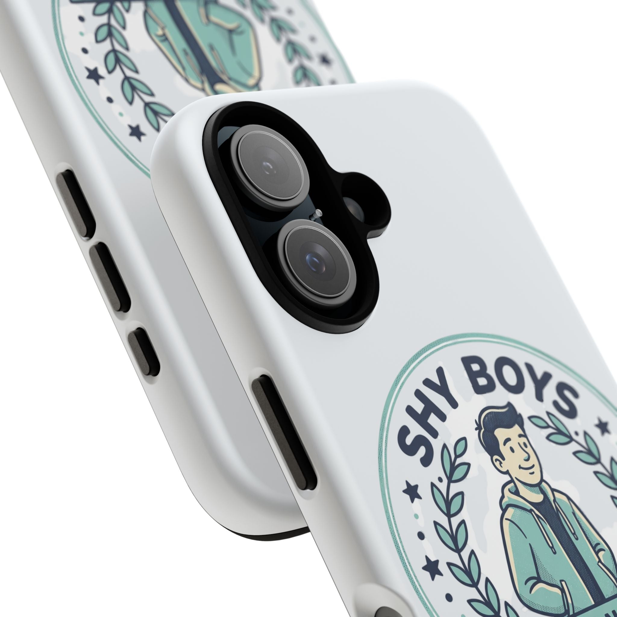 Phone Case — “Shy Boys Can Be Confident” Motivational Graphic