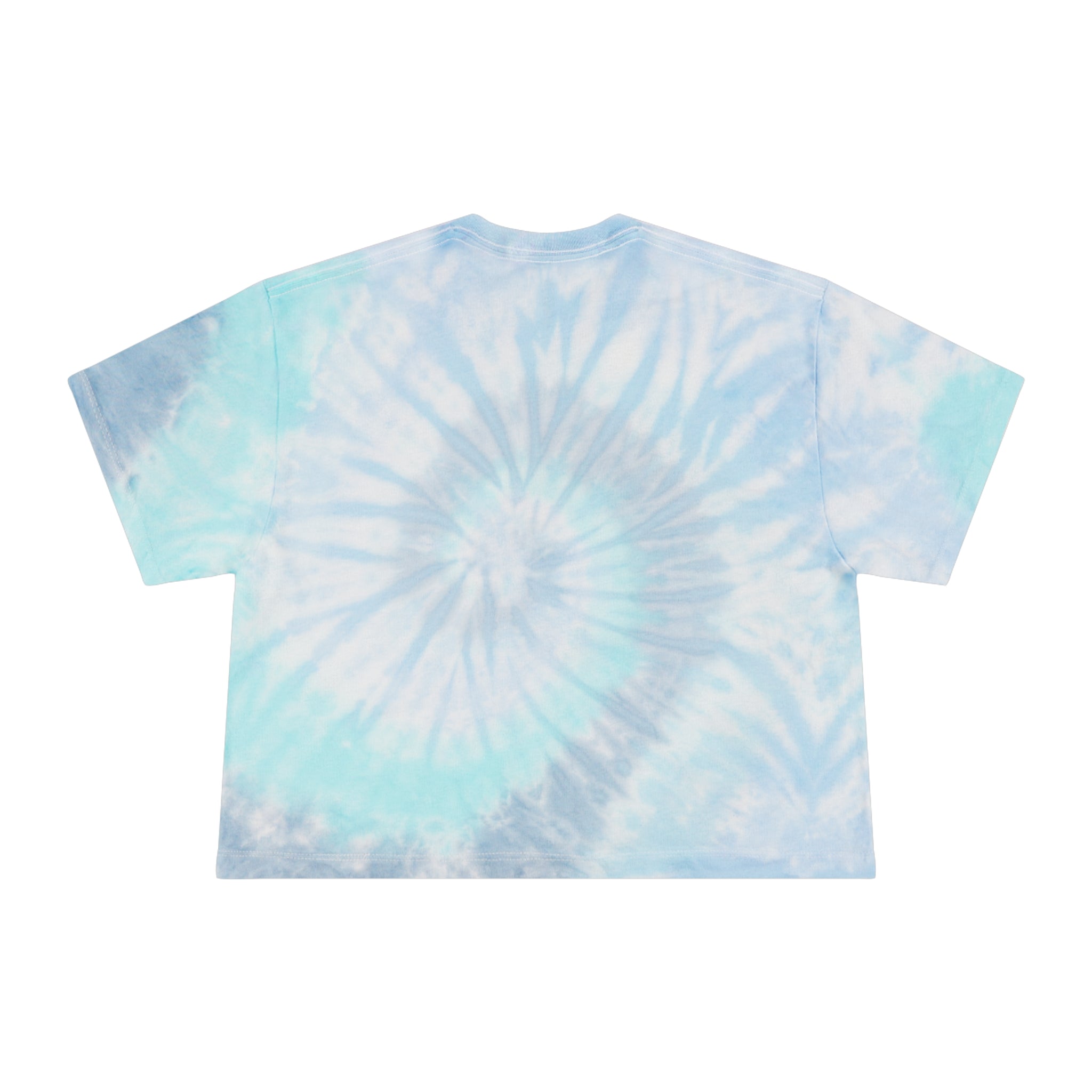 Tie-Dye Crop Tee — “Bloom Bright” Floral Anime Girl Graphic