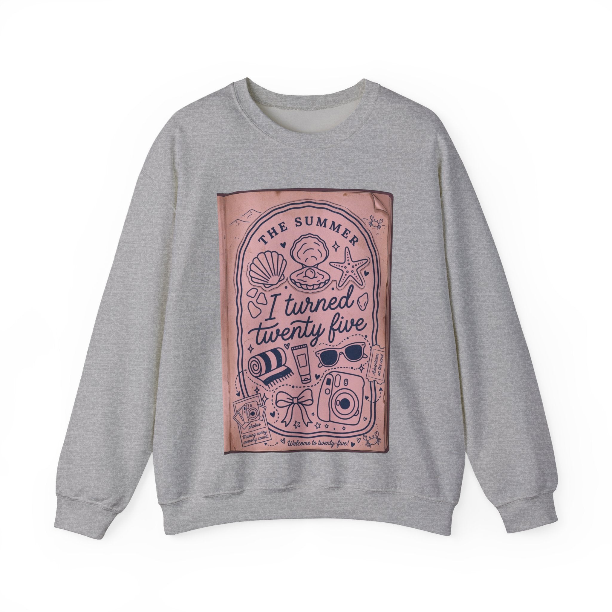 The Summer I Turned Twenty Five Sweatshirt | beachy seashells, pastel nostalgia