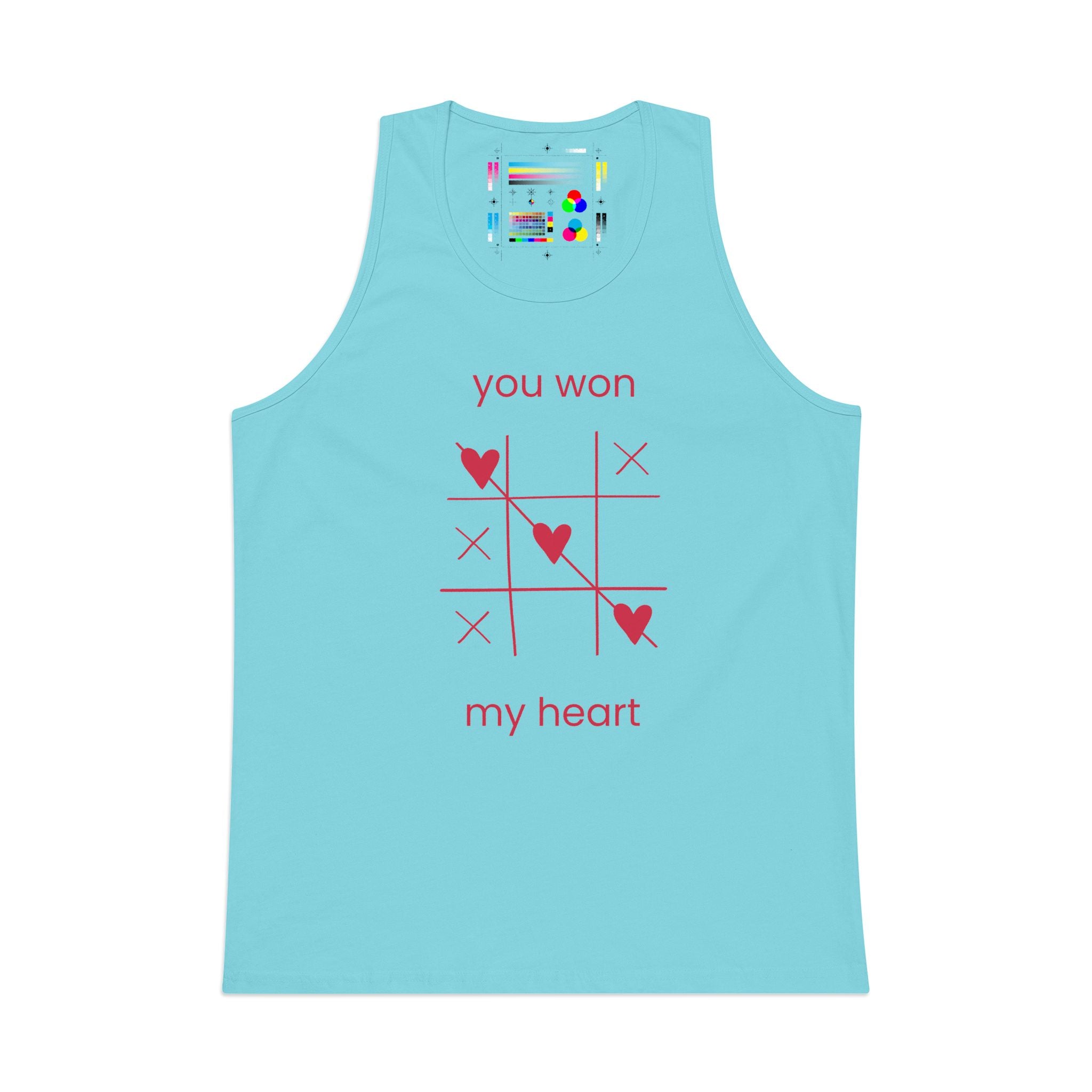 Tank Top — "You Won My Heart" Tic‑Tac‑Toe Valentine Graphic