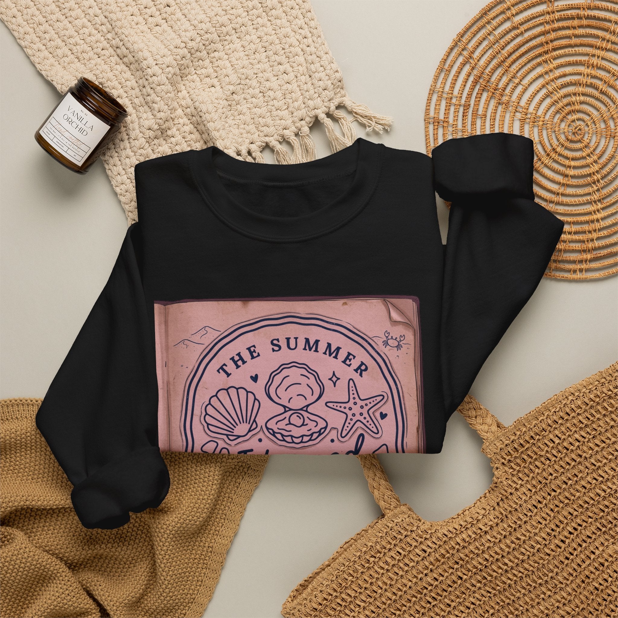 The Summer I Turned Twenty Five Sweatshirt | beachy seashells, pastel nostalgia