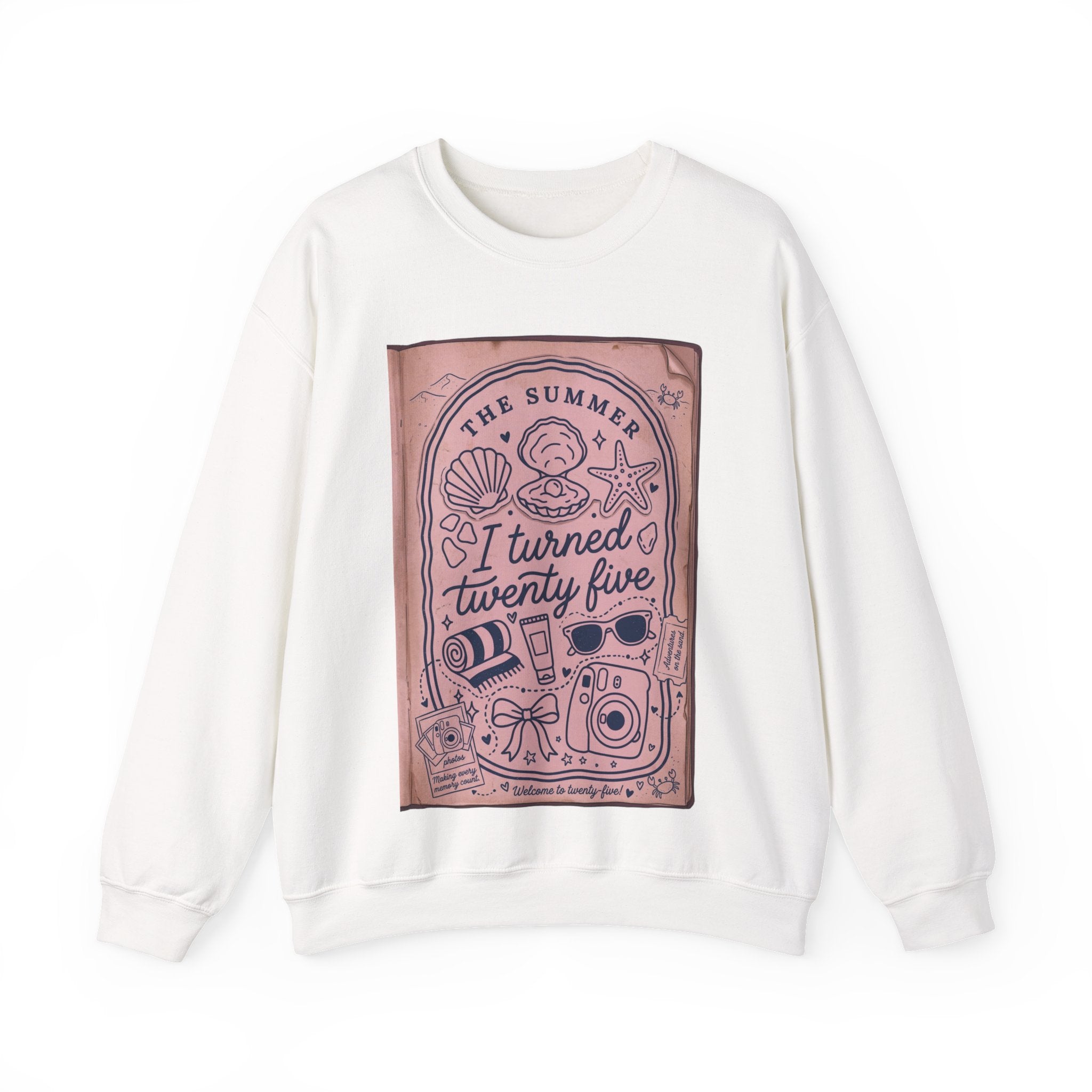 The Summer I Turned Twenty Five Sweatshirt | beachy seashells, pastel nostalgia